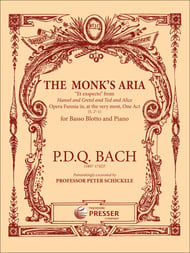 The Monk's Aria Vocal Solo & Collections sheet music cover